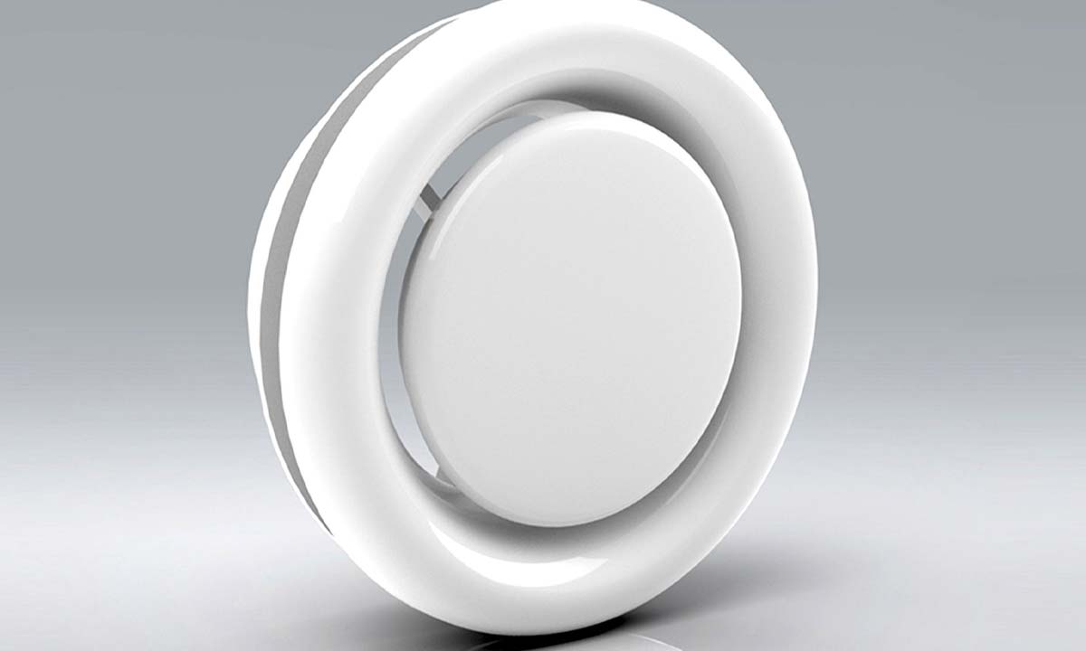 Rund udluftningsventil til loft