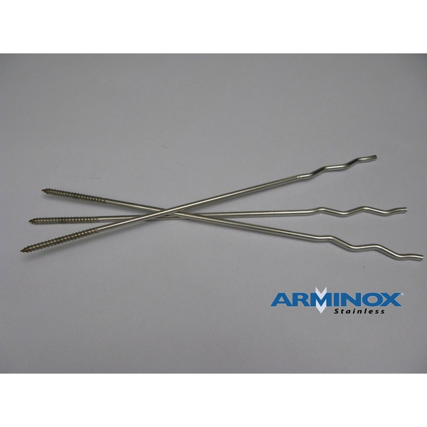 Arminox Murbinder med træskruegevind - Ø4x170mm