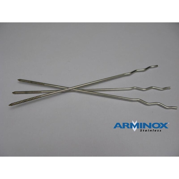 Arminox Murbinder med træskruegevind - Ø4x280mm