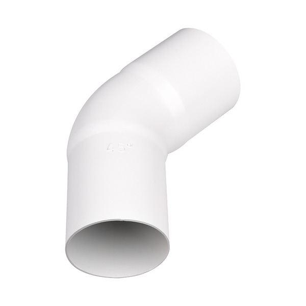 Plastmo Bøjning 45° Hvid 75mm 