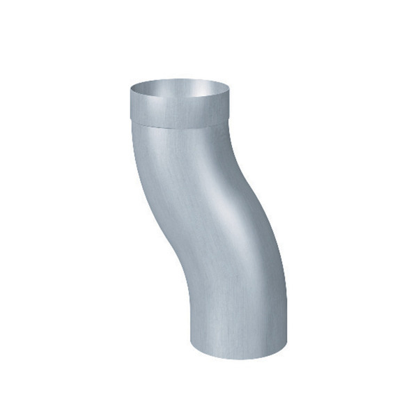 Rheinzink Sokkelknæ/nedførsel CL walsblank  - 76mm