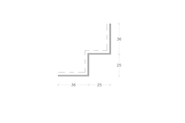 Etex Cedral Lap Indvendig Hjørne Grå C05 - 3m