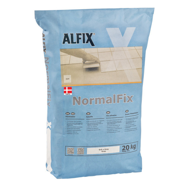 Alfix Fliseklæber - Normalfix Grå - 20kg