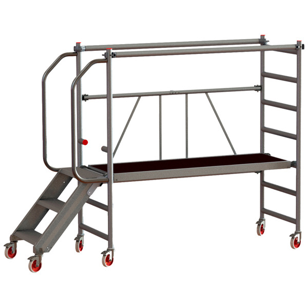 Jumbo Foldestillads m/Trappe - 178x74cm