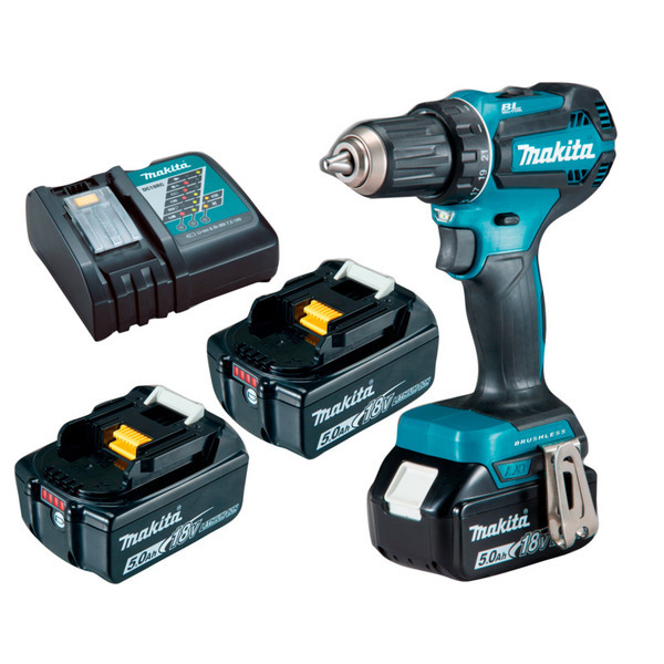 Makita LXT Bore- og Skruemaskine - 18V DDF485RTJ3 inkl. Batterier