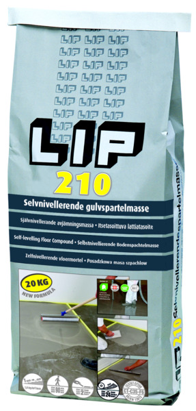 LIP 210 Selvnivellerende gulvspartel - 20kg spartelmasse