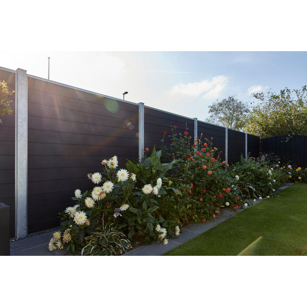 Wimex komposithegn - 180 cm Glyngøre Classic hegnsfag - Sort Inkl. tilbehør