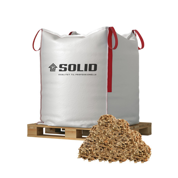 SOLID Gyldent Træflis i Bigbag Fri Fragt - 1000L