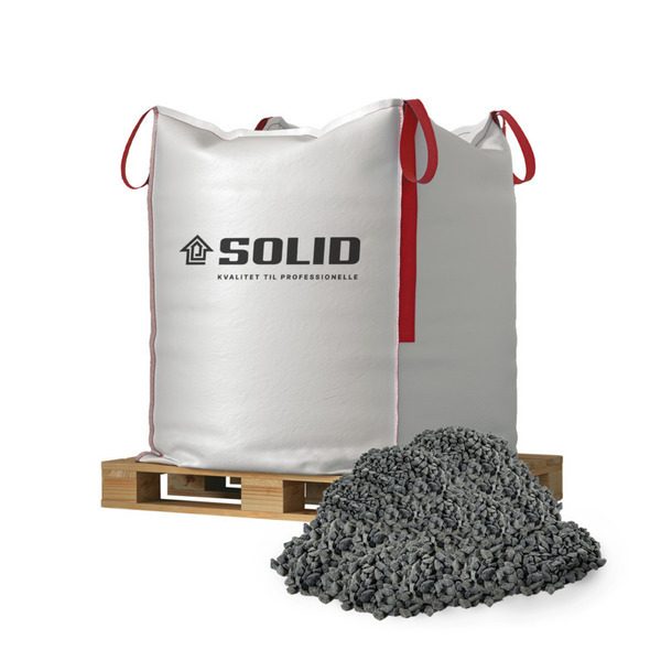 SOLID Sorte Granitskærver på 8-11mm i Big Bags med Fri fragt