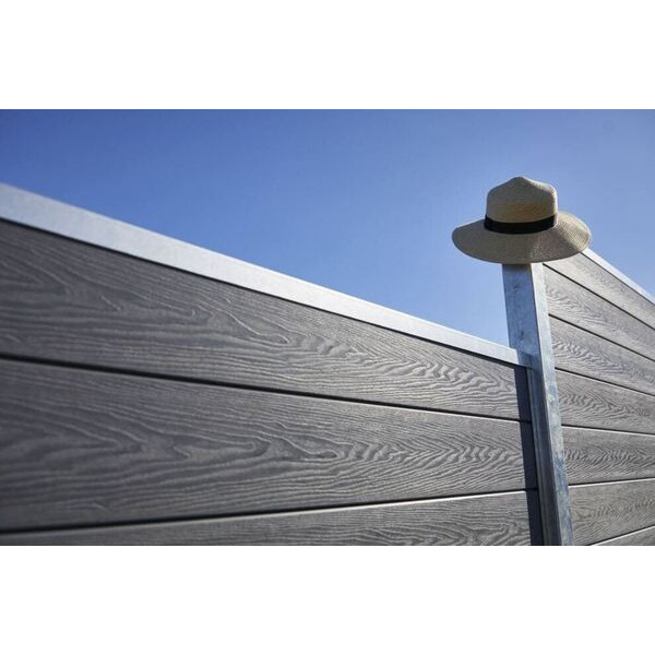 Wimex komposithegn - 180 cm Glyngøre Classic hegnsfag - Grå Inkl. Tilbehør