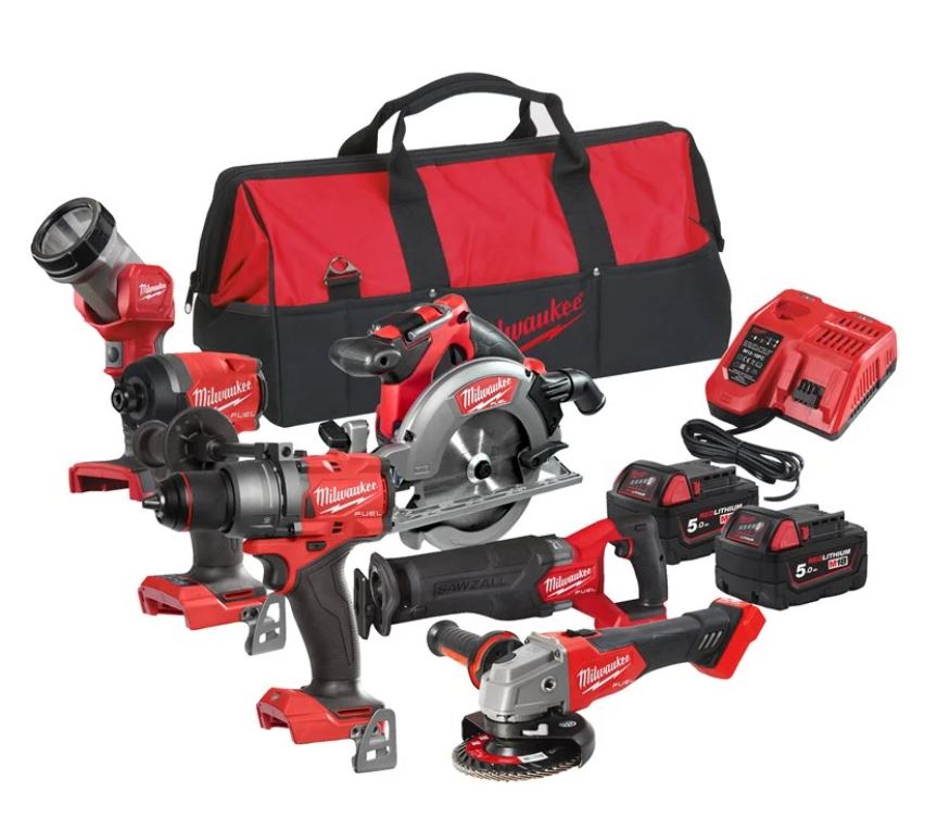 Milwaukee M18 Powerpack 6 dele - 18V FPP6E3-502B Sæt