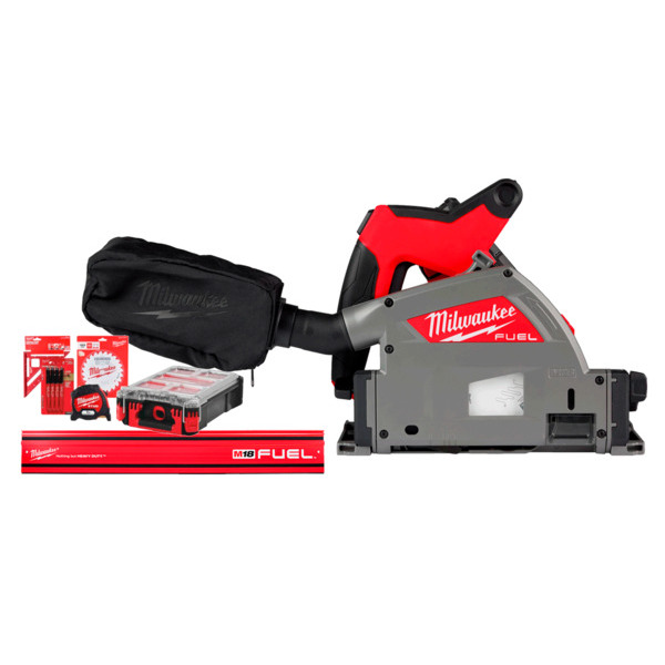 Milwaukee Dyksav + Skinne + Tilbehørssæt 8P