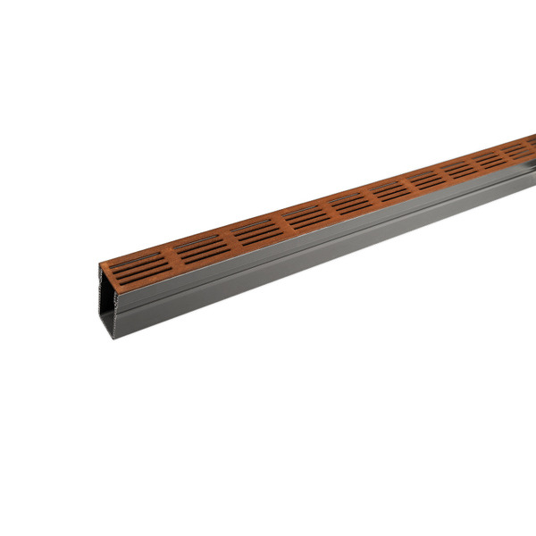 Plastmo Linjedræn Rende Med Rist i Cortenstål - Slmline 6x10,3x100cm