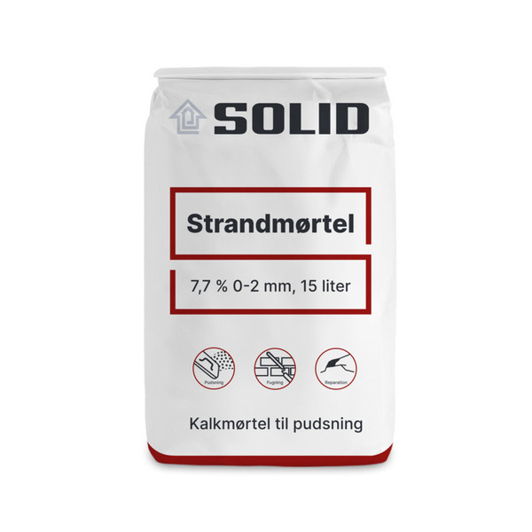 SOLID Strandmørtel  7,7% 0-2mm - 15L