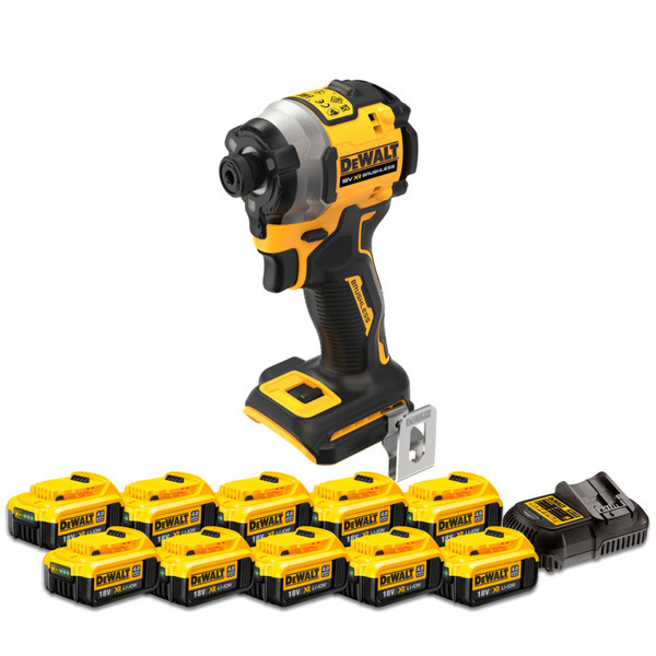 DEWALT Slagskruemaskine DCF850N-XJ - Batteripakke DCB182PAK - 10 stk