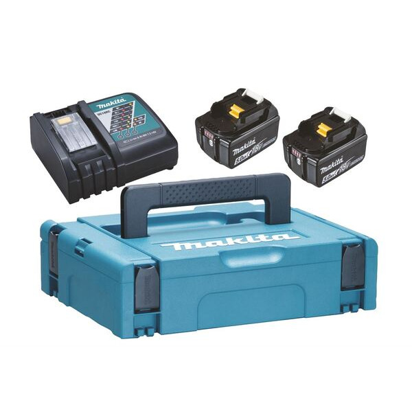 Makita LXT Batteripakke 2x5,0Ah Batteri + Lader DC18RC
