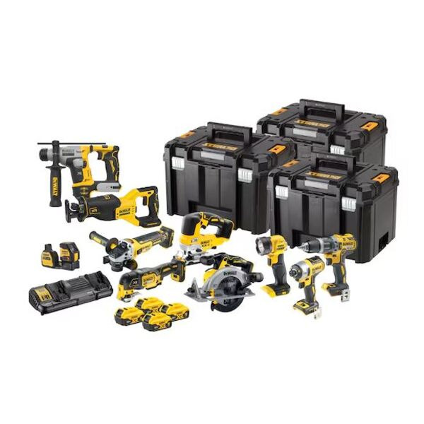 DEWALT 18 V Powerpacksæt DCK1012P4T-QW - 10 Dele