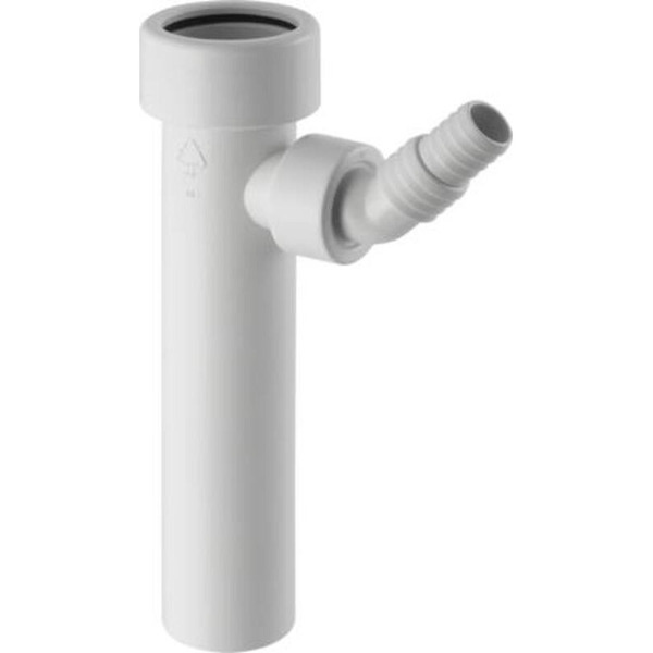 Tilslutningsrør 11/2 - 40 mm med 1 studs hvid