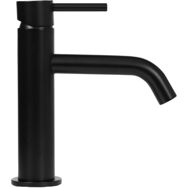 Blue Label Etgrebs håndvaskarmatur U/bundventil Mat Sort