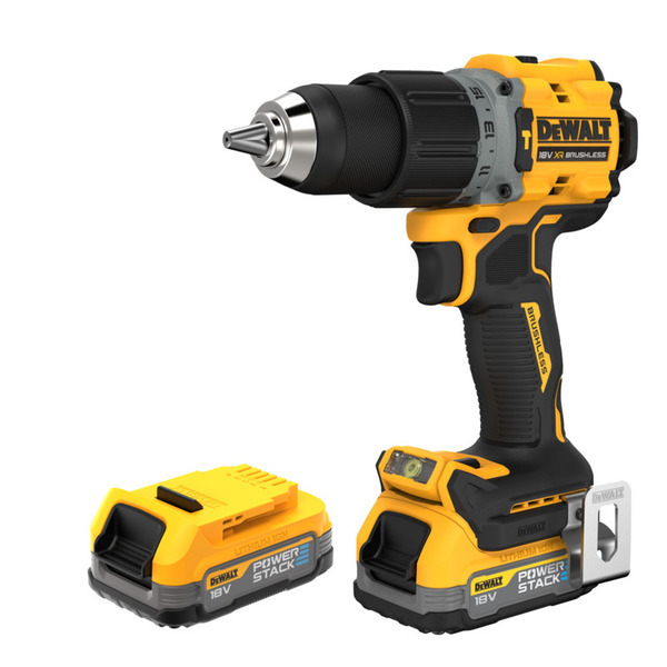 DEWALT Slagboremaskinesæt DCD805E2T 18V + Powerstack 18V DCBP034-X