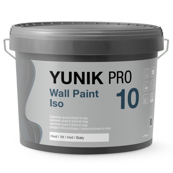 Yunik Pro "Wall Paint Iso 10" Isoleringsmaling - Hvid - 9 Liter
