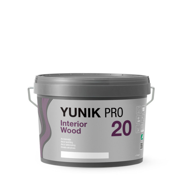 Yunik Pro Wood Emalje 20 Hvid - 2,5L