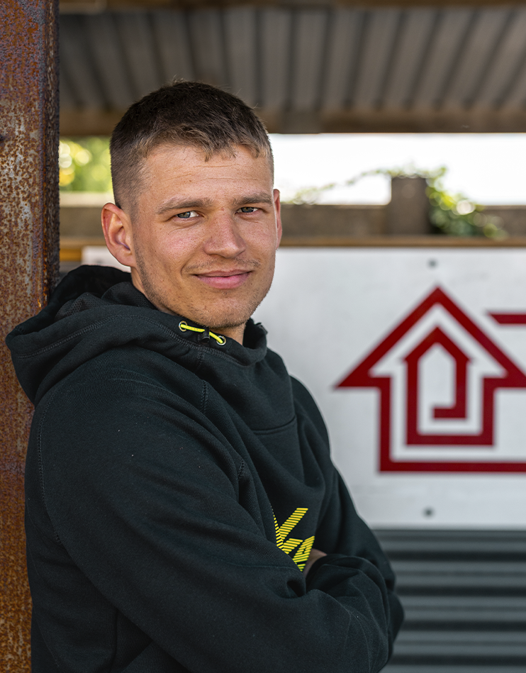 Bygma tester Andre Mortensen