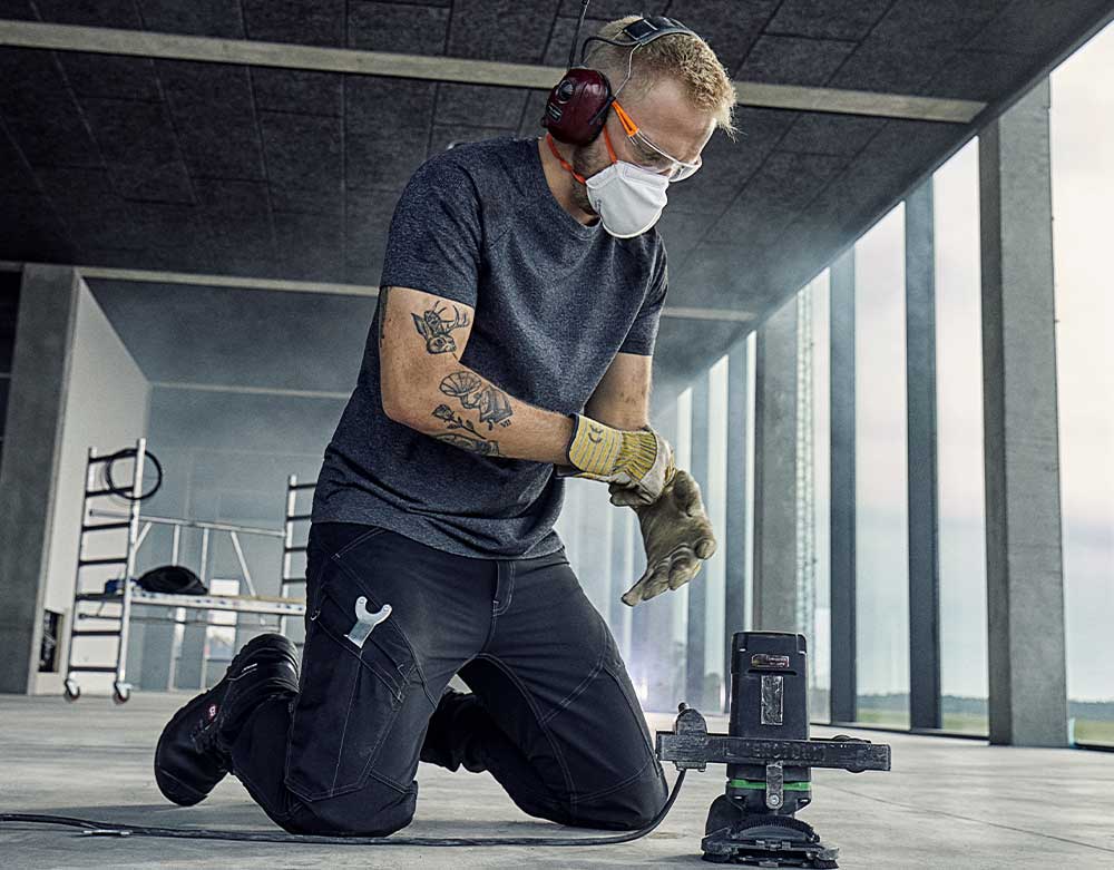 Stødabsorberende knæpuder til arbejdsbukser