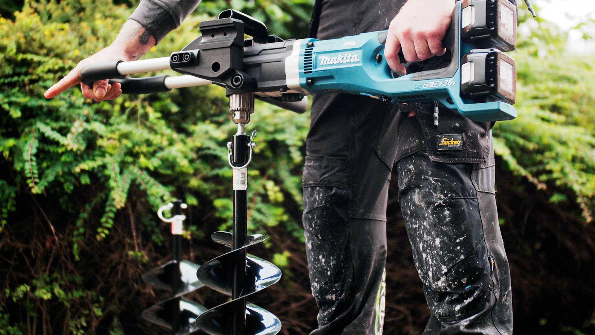 Makita batteridrevet pælebor