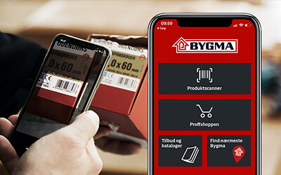 Bygma Proff App til android og iOS smartphone