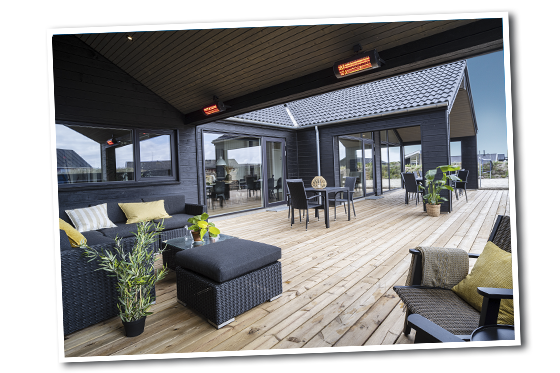 Træterrasse til Skanlux sommerhus