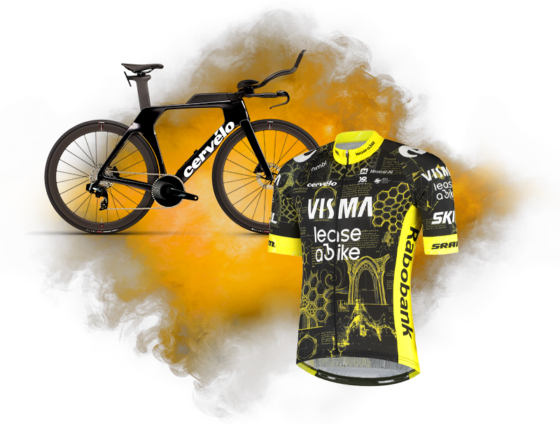 Vind t-shirt og cykel under Tour de France
